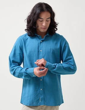 Camisa casual Altonadock manga larga para hombre
