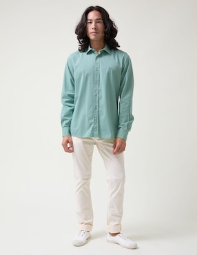 Camisa casual Altonadock manga larga para hombre