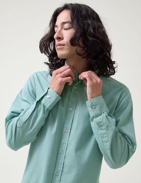 Camisa casual Altonadock manga larga para hombre