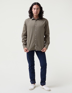 Camisa casual Altonadock de algodón manga larga para hombre