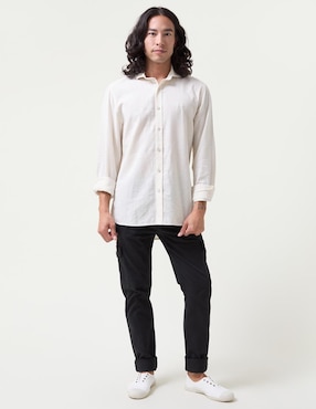 Camisa casual Altonadock manga larga para hombre