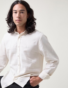 Camisa casual Altonadock manga larga para hombre