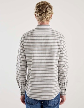 Camisa casual Elemento Uomo de algodón manga larga para hombre