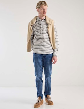 Camisa casual Elemento Uomo de algodón manga larga para hombre
