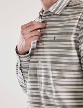 Camisa casual Elemento Uomo de algodón manga larga para hombre
