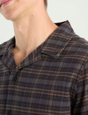 Sobrecamisa casual Elemento Uomo de algodón manga larga para hombre