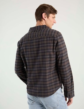 Sobrecamisa casual Elemento Uomo de algodón manga larga para hombre