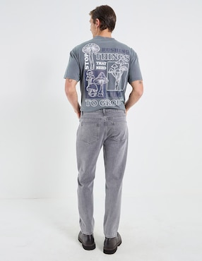 Jeans straight Elemento Uomo lavado medio para hombre