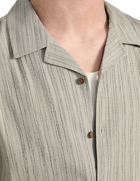 Camisa casual Guess de algodón manga corta para hombre
