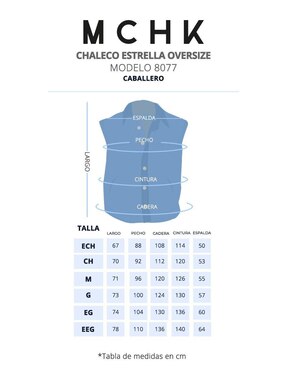 Chaleco Mchk mezclilla para hombre