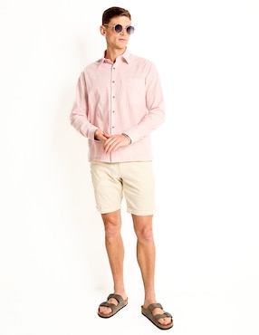 Camisa casual Ben Sherman de algodón manga larga para hombre