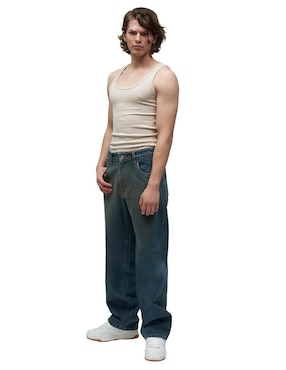 Jeans relaxed slim Mchk lavado obscuro para hombre