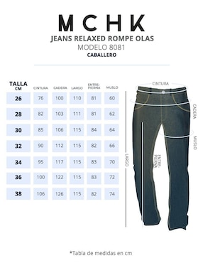 Jeans relaxed slim Mchk lavado obscuro para hombre