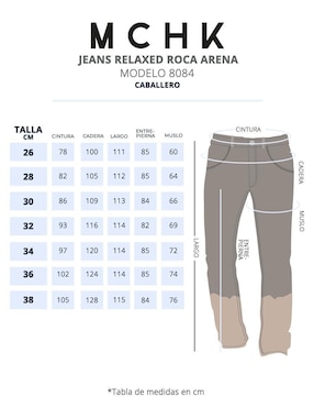 Jeans relaxed slim Mchk lavado medio para hombre