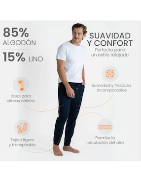 Jogger relajado 98 Coast Av PA0X002 con bolsillos para hombre