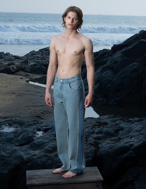Jeans straight Mchk lavado claro para hombre