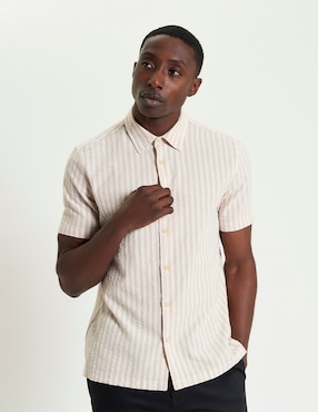 Camisa casual Ben Sherman de algodón manga corta para hombre