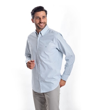 Camisa casual Kenneth Cole manga larga para hombre