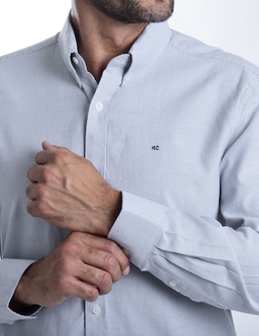 Camisa casual Kenneth Cole manga larga para hombre