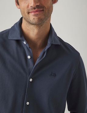 Camisa casual Scotta de algodón manga larga para hombre