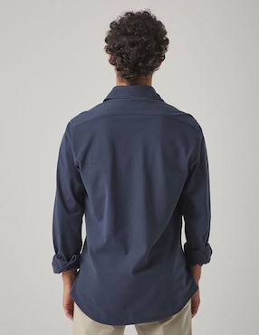Camisa casual Scotta de algodón manga larga para hombre