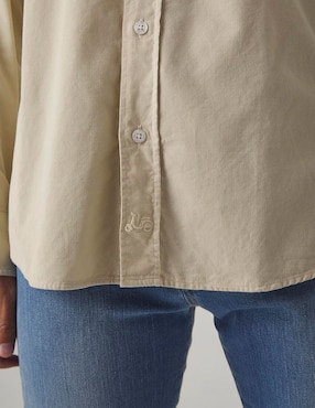 Camisa casual Scotta de algodón manga larga para hombre