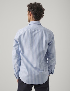 Camisa casual Scotta de algodón manga larga para hombre