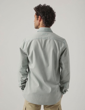Camisa casual Scotta de algodón manga larga para hombre