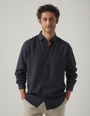 Camisa casual Scotta manga larga para hombre