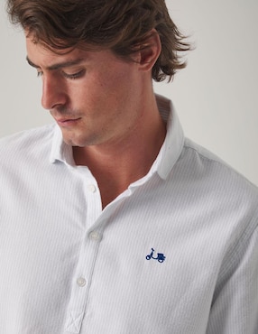 Camisa business casual Scotta de algodón manga larga para hombre