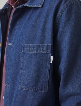 Sobrecamisa casual Scotta de mezclilla manga larga para hombre