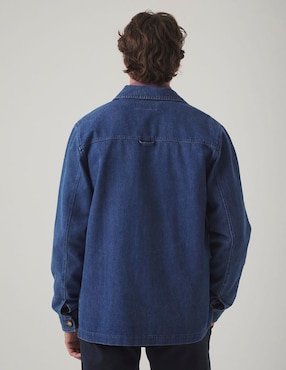 Sobrecamisa casual Scotta de mezclilla manga larga para hombre