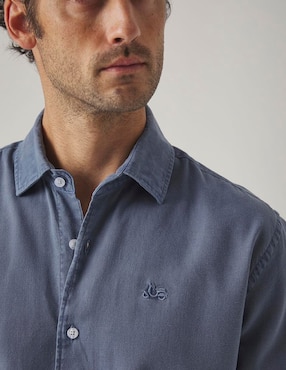 Camisa casual Scotta de algodón manga larga para hombre
