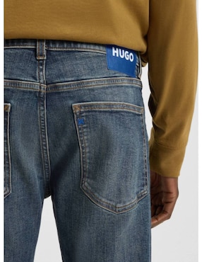 Jeans straight Hugo Blue 50541552 413 Zane 102 lavado medio para hombre