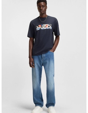 Playera Hugo Blue w25 cuello redondo para hombre
