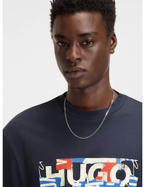 Playera Hugo Blue w25 cuello redondo para hombre