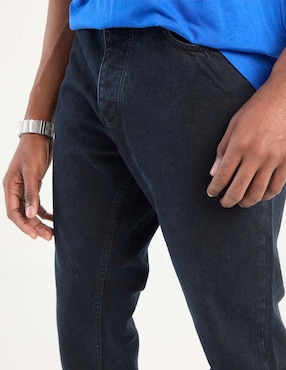 Pantalón straight Hugo Blue lavado medio para hombre