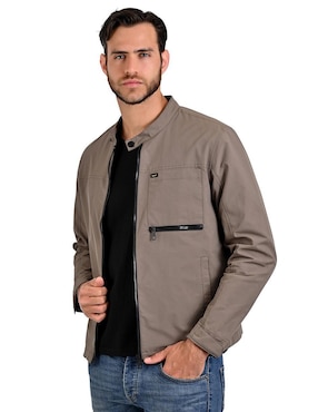 Chamarra casual Lee impermeable con bolsillos para hombre
