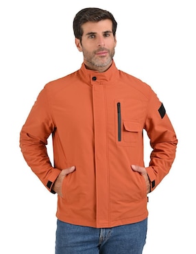 Chamarra casual Perry Ellis Portfolio impermeable con bolsillos para hombre