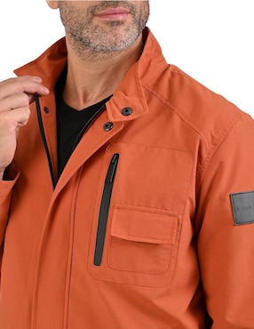 Chamarra casual Perry Ellis Portfolio impermeable con bolsillos para hombre