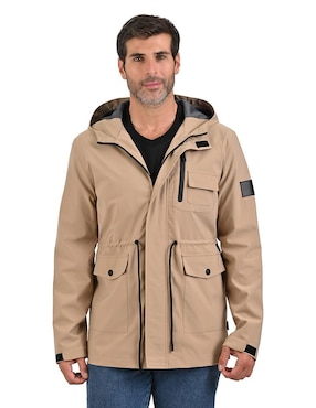 Chamarra parka Perry Ellis Portfolio impermeable con bolsillos para hombre