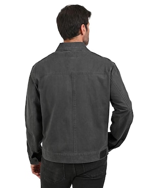 Chamarra denim Perry Ellis Portfolio con bolsillos para hombre