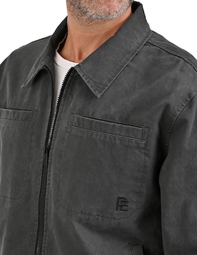 Chamarra denim Perry Ellis Portfolio con bolsillos para hombre