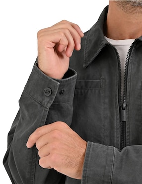 Chamarra denim Perry Ellis Portfolio con bolsillos para hombre
