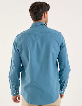 Camisa business casual El Pulpo de algodón manga larga para hombre