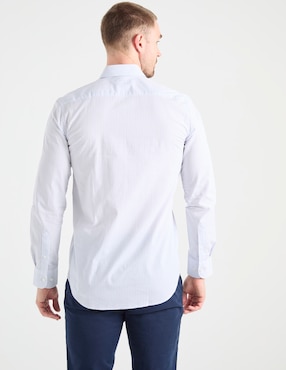 Camisa business casual El Pulpo de algodón manga larga para hombre