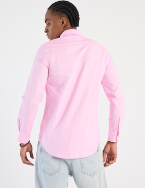 Camisa casual El Pulpo de algodón manga larga para hombre