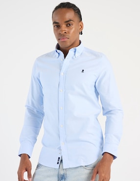Camisa business casual El Pulpo de algodón manga larga para hombre