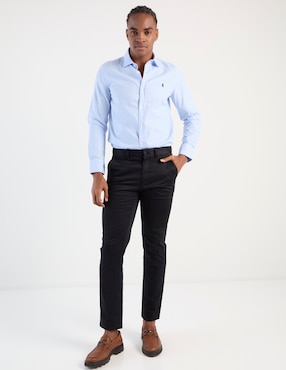 Camisa business casual El Pulpo de algodón manga larga para hombre