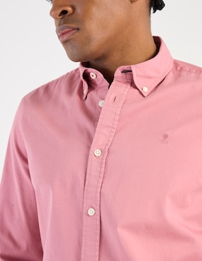 Camisa casual El Pulpo de algodón manga larga para hombre